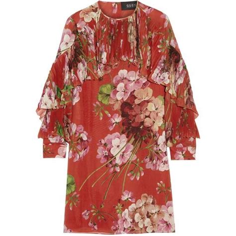 gucci printed silk-georgette mini dress|gucci long dresses.